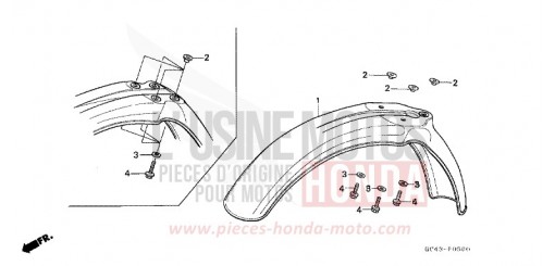 FRONT FENDER CR80RF de 1985